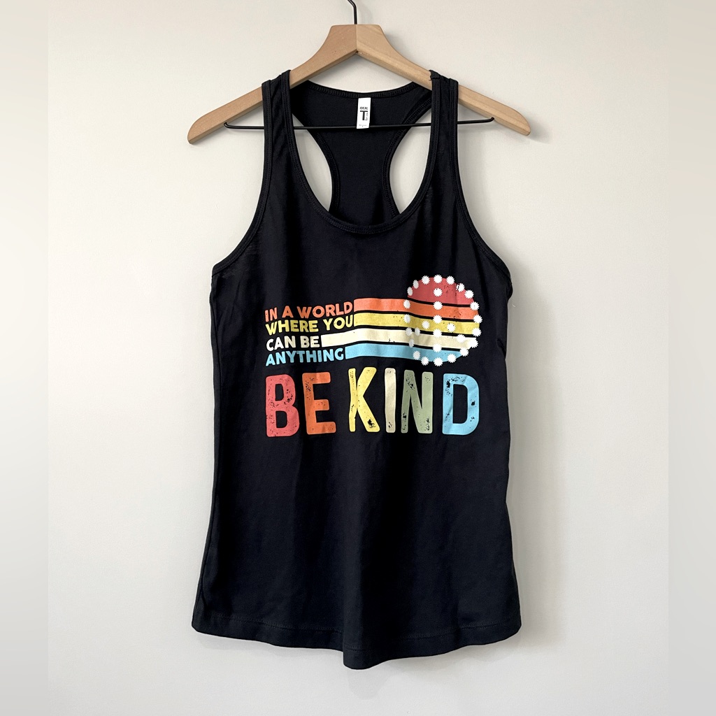 Be Kind Graphic Racer Back Tank Top
